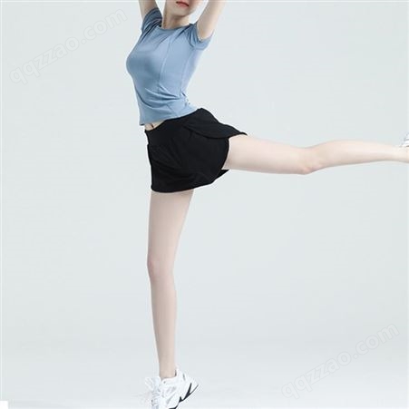 短裤女夏季防侧口袋速干宽松热裤休闲运动跑步健身瑜伽薄短裤