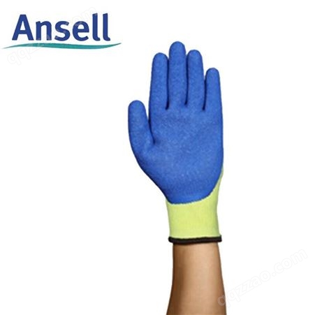 Ansell安思尔48-882无缝手套浸胶手套天然乳胶起皱掌涂防护手套
