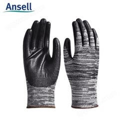 安思尔Ansell 48-705 PU涂层浸胶5级防滑耐磨防护手套