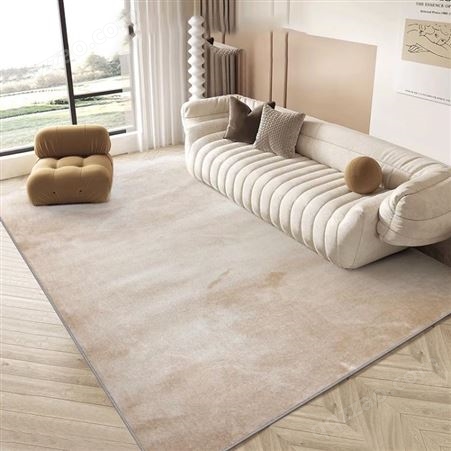 素色地毯客厅灰色日式侘寂风现代简约茶几毯轻奢卧室床边毯耐脏