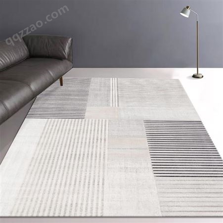 日式简约抽象地毯仿羊绒侘寂风客厅茶几毯家用加厚毛绒满铺大地毯